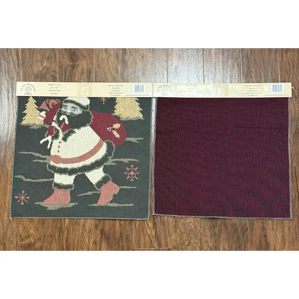 9 NOS New Assorted Christmas Holiday Decorative Sew Craft Pillow Tapestry Panels